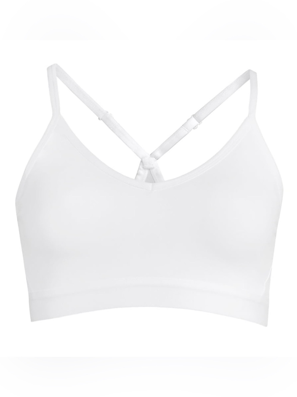Athletic Works White V-Back Seamless Bralette